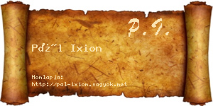 Pál Ixion névjegykártya